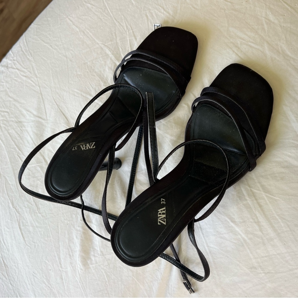 Zara wrap heels